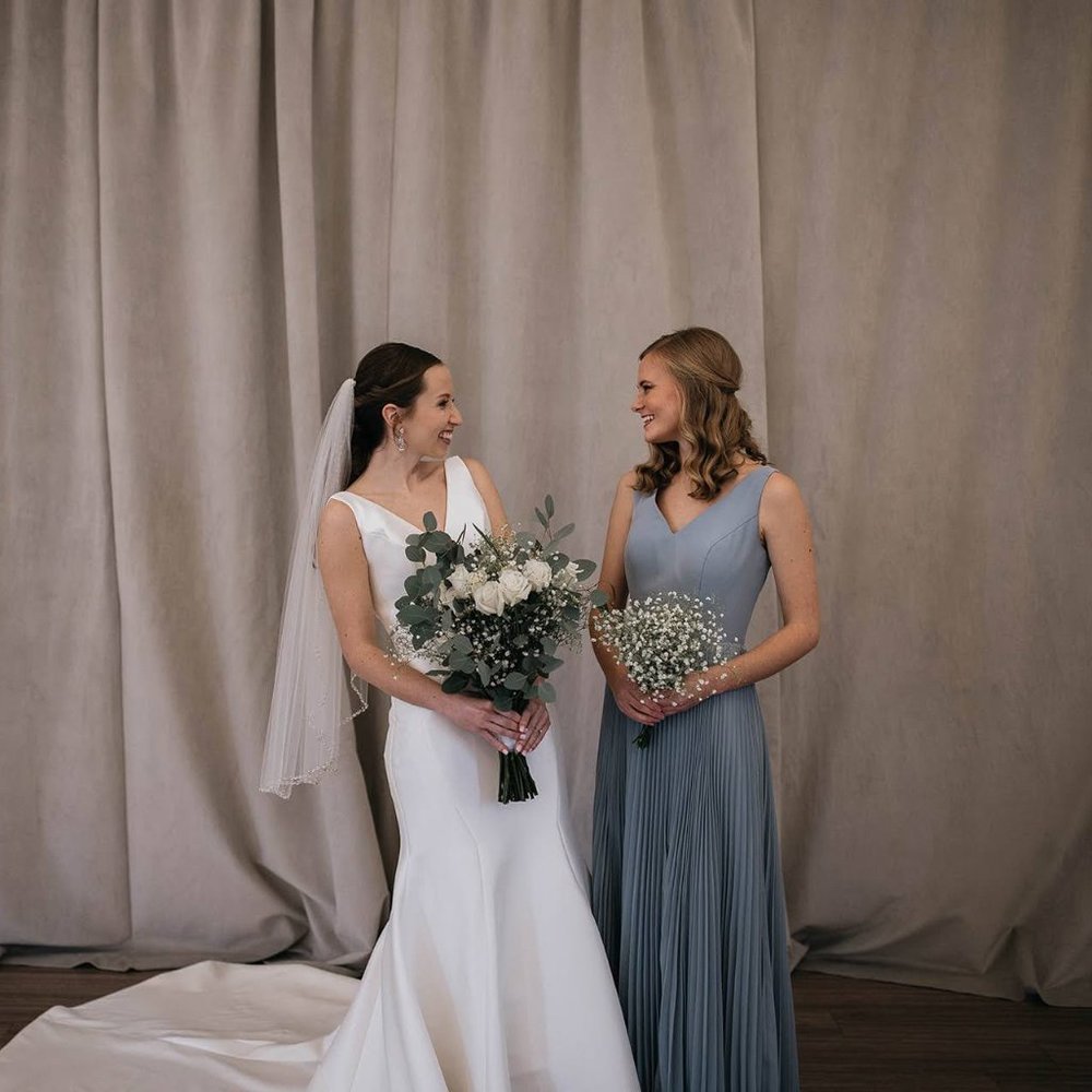JJ's House Dusty Blue Bridesmaid Dress Size 2